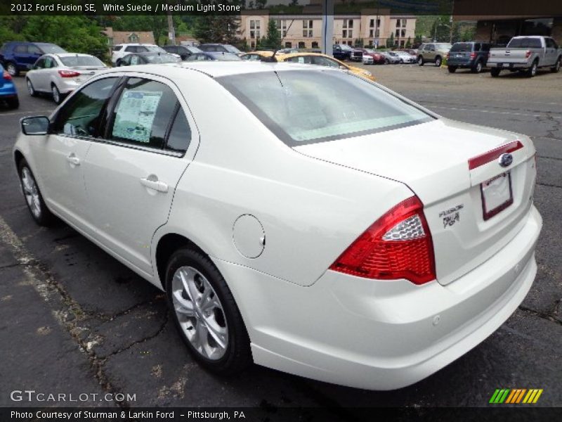 White Suede / Medium Light Stone 2012 Ford Fusion SE