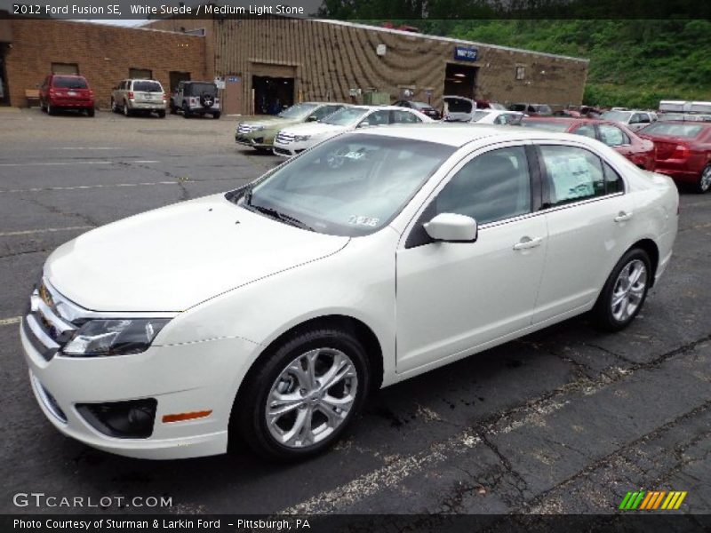 White Suede / Medium Light Stone 2012 Ford Fusion SE