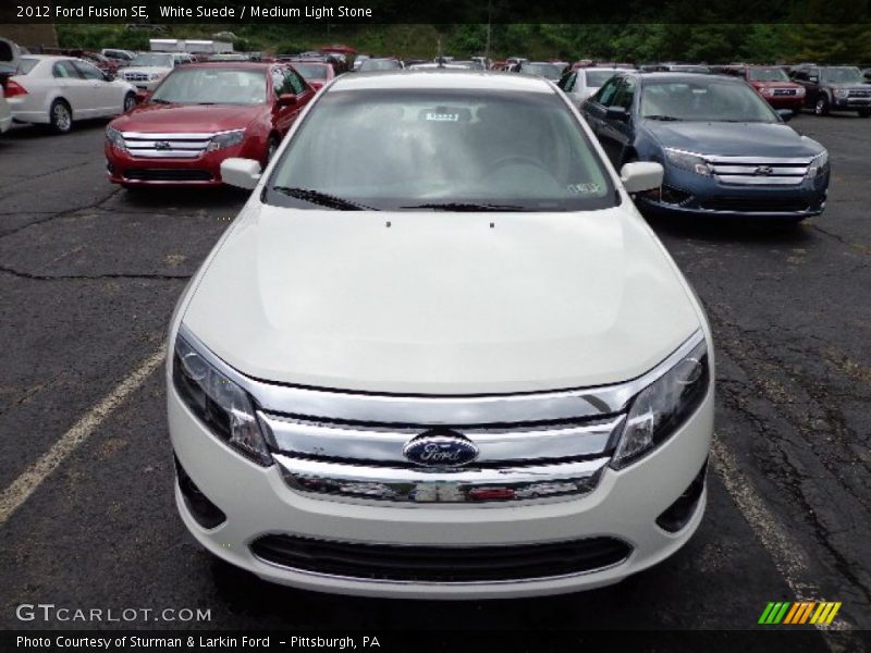 White Suede / Medium Light Stone 2012 Ford Fusion SE