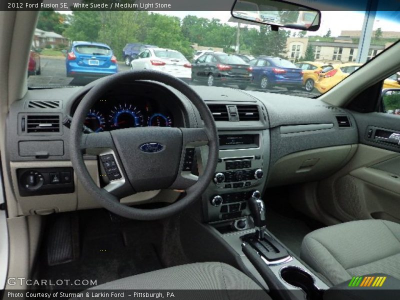 White Suede / Medium Light Stone 2012 Ford Fusion SE