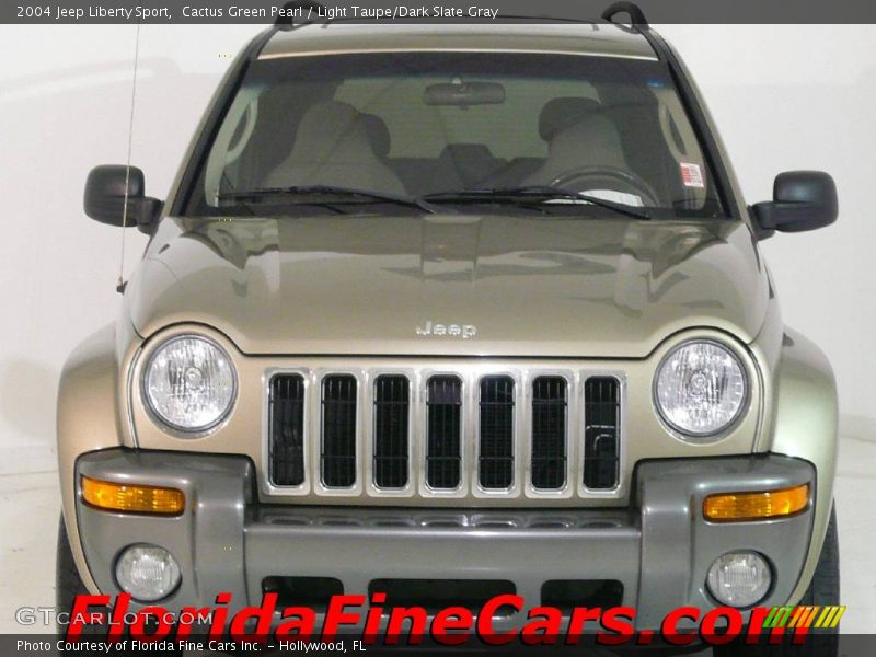 Cactus Green Pearl / Light Taupe/Dark Slate Gray 2004 Jeep Liberty Sport