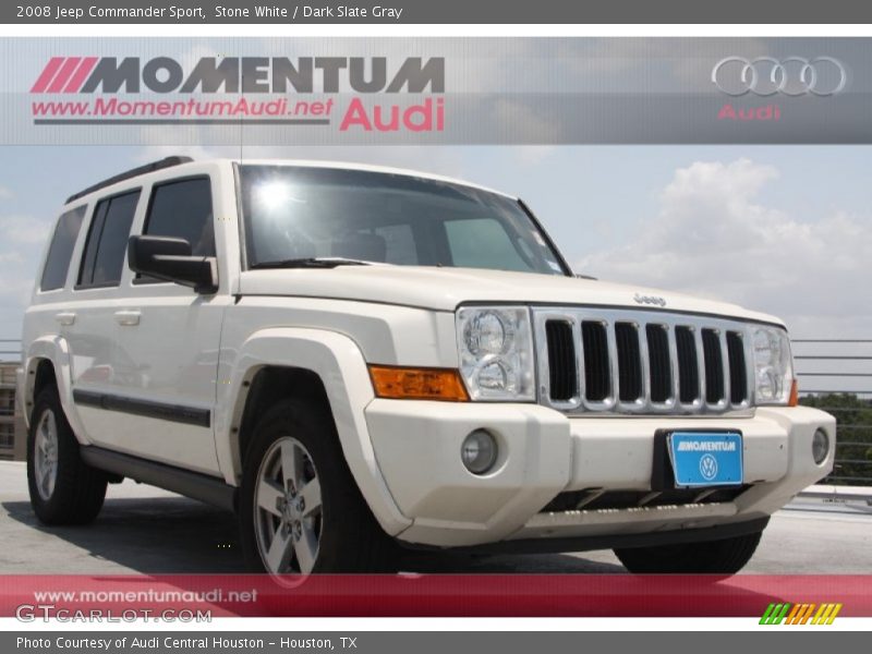 Stone White / Dark Slate Gray 2008 Jeep Commander Sport