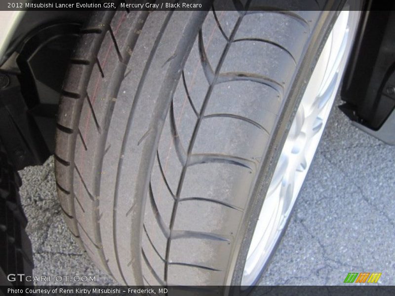 Mercury Gray / Black Recaro 2012 Mitsubishi Lancer Evolution GSR
