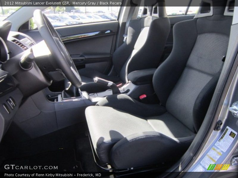  2012 Lancer Evolution GSR Black Recaro Interior
