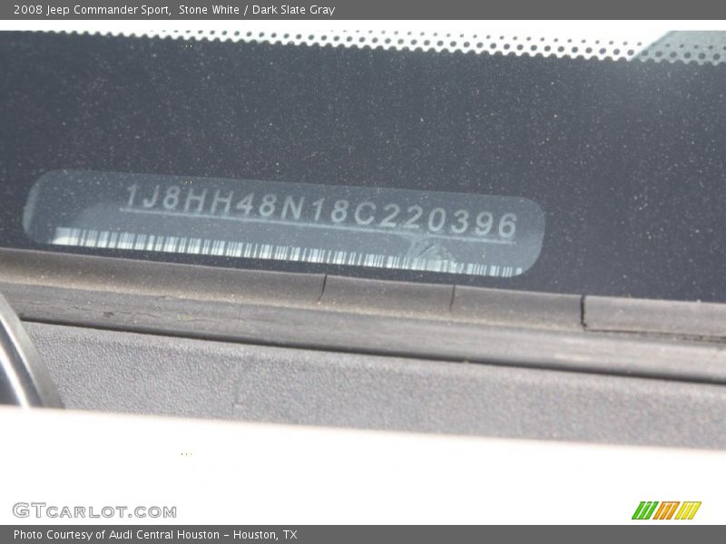 Stone White / Dark Slate Gray 2008 Jeep Commander Sport