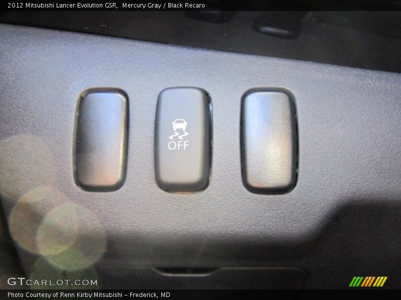 Mercury Gray / Black Recaro 2012 Mitsubishi Lancer Evolution GSR