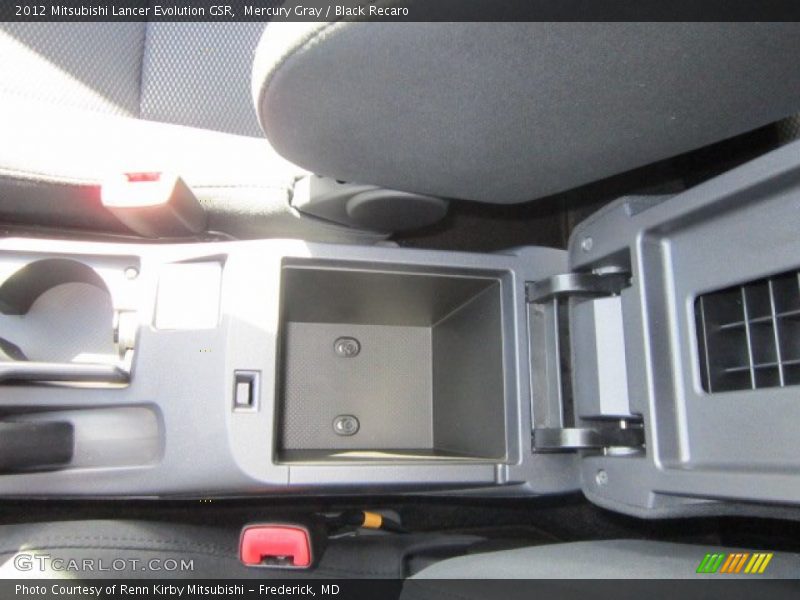 Mercury Gray / Black Recaro 2012 Mitsubishi Lancer Evolution GSR