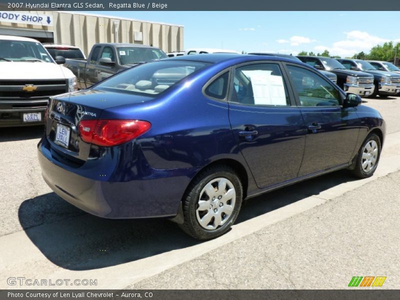 Regatta Blue / Beige 2007 Hyundai Elantra GLS Sedan