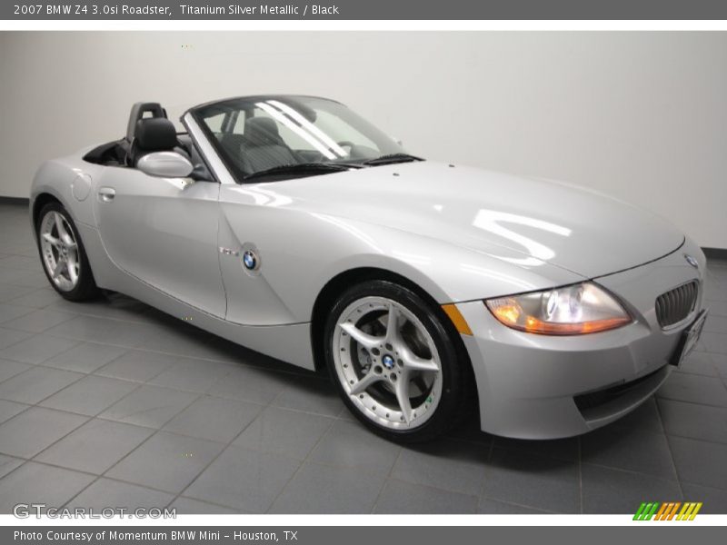 Titanium Silver Metallic / Black 2007 BMW Z4 3.0si Roadster