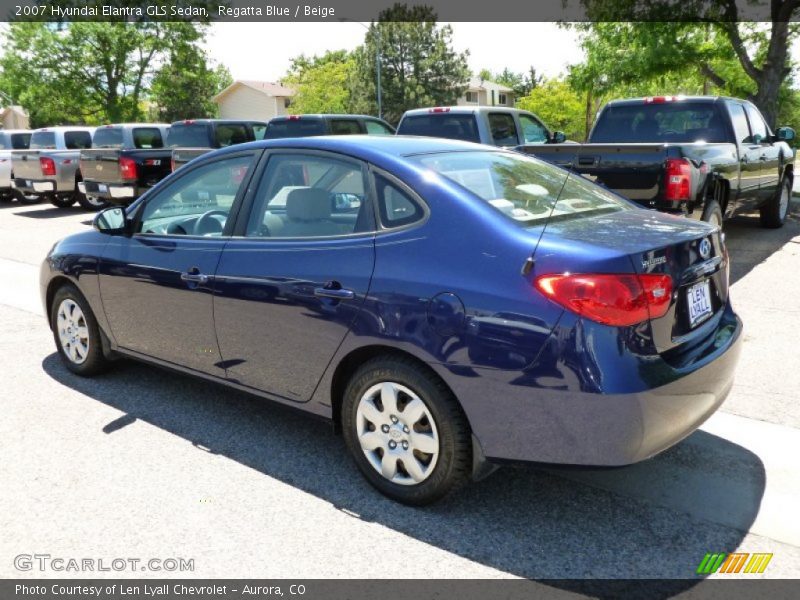 Regatta Blue / Beige 2007 Hyundai Elantra GLS Sedan