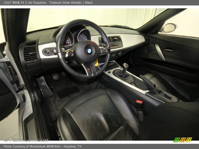 Titanium Silver Metallic / Black 2007 BMW Z4 3.0si Roadster