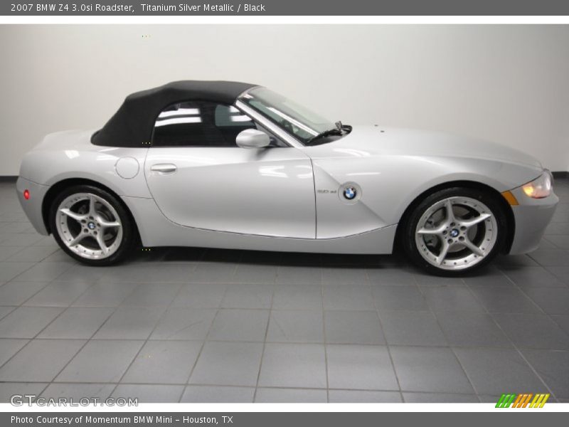 Titanium Silver Metallic / Black 2007 BMW Z4 3.0si Roadster