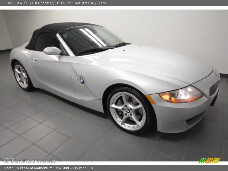 Titanium Silver Metallic / Black 2007 BMW Z4 3.0si Roadster