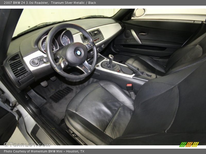 Titanium Silver Metallic / Black 2007 BMW Z4 3.0si Roadster