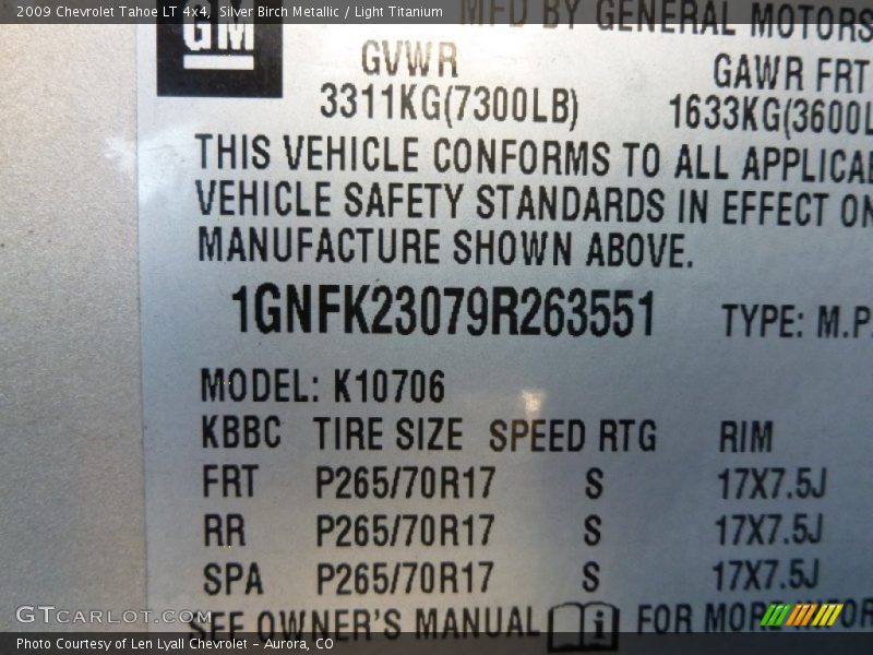 Silver Birch Metallic / Light Titanium 2009 Chevrolet Tahoe LT 4x4