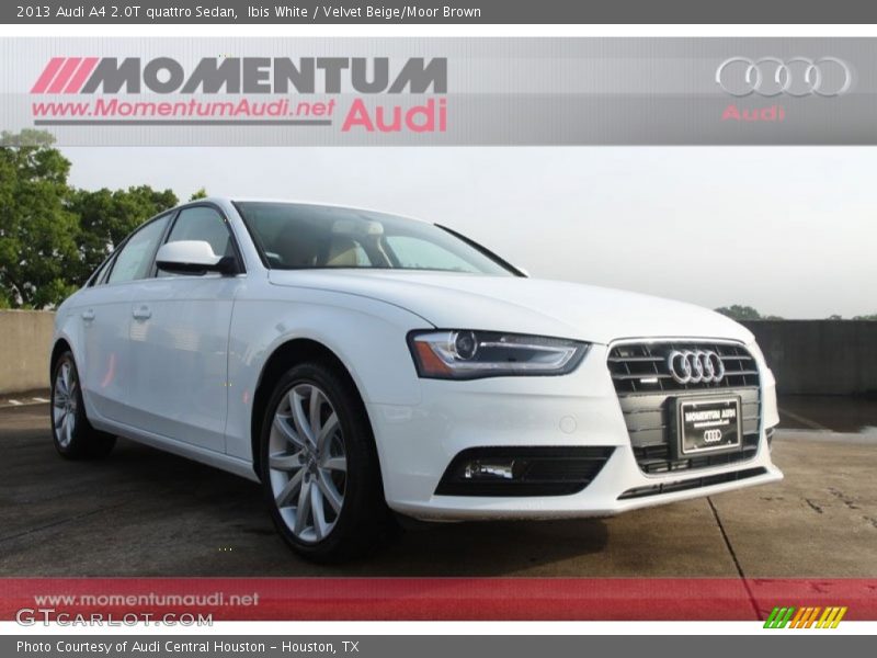 Ibis White / Velvet Beige/Moor Brown 2013 Audi A4 2.0T quattro Sedan