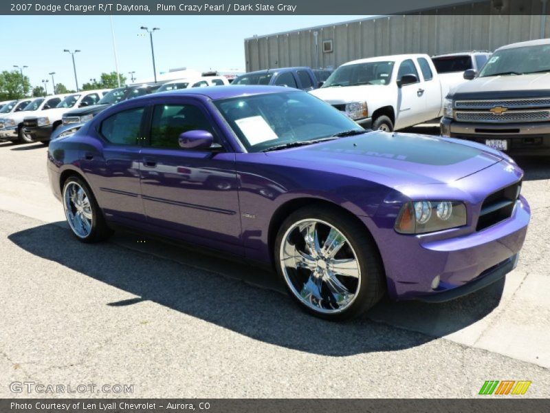 Plum Crazy Pearl / Dark Slate Gray 2007 Dodge Charger R/T Daytona