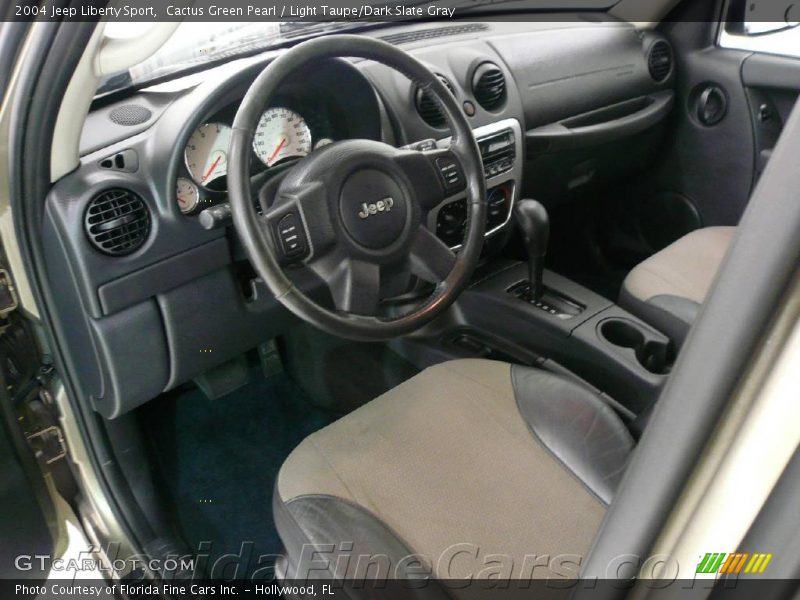 Cactus Green Pearl / Light Taupe/Dark Slate Gray 2004 Jeep Liberty Sport