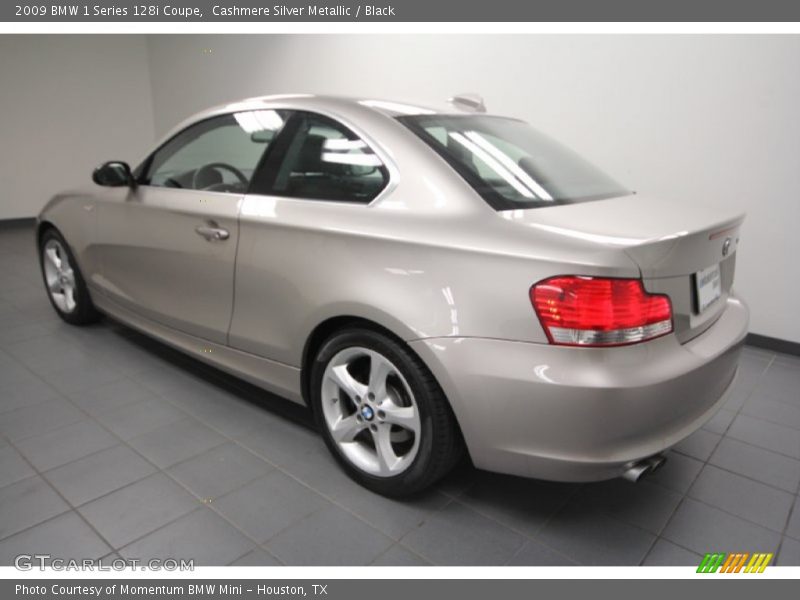 Cashmere Silver Metallic / Black 2009 BMW 1 Series 128i Coupe