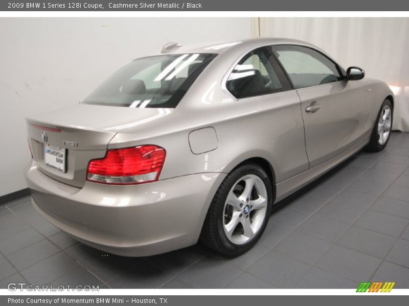 Cashmere Silver Metallic / Black 2009 BMW 1 Series 128i Coupe