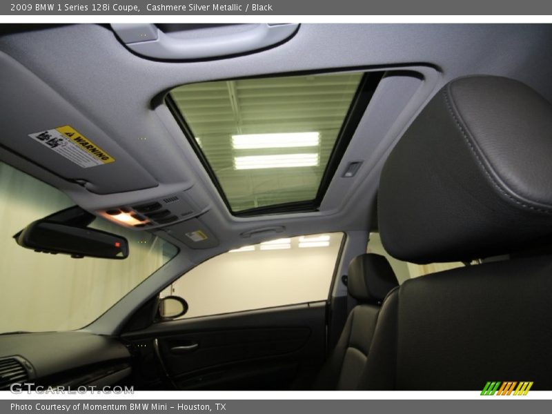 Cashmere Silver Metallic / Black 2009 BMW 1 Series 128i Coupe