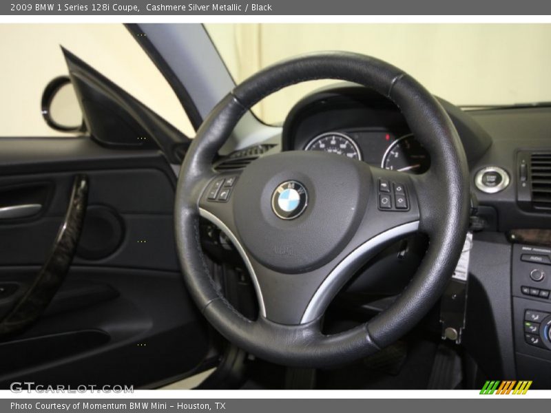 Cashmere Silver Metallic / Black 2009 BMW 1 Series 128i Coupe