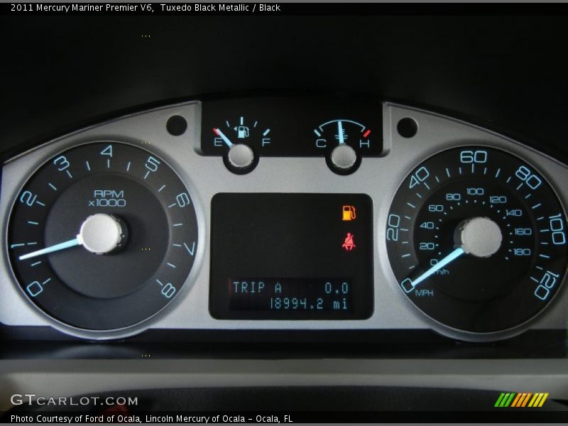 Tuxedo Black Metallic / Black 2011 Mercury Mariner Premier V6