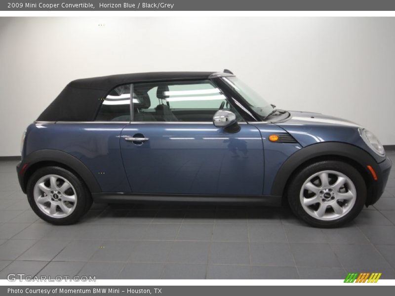 Horizon Blue / Black/Grey 2009 Mini Cooper Convertible