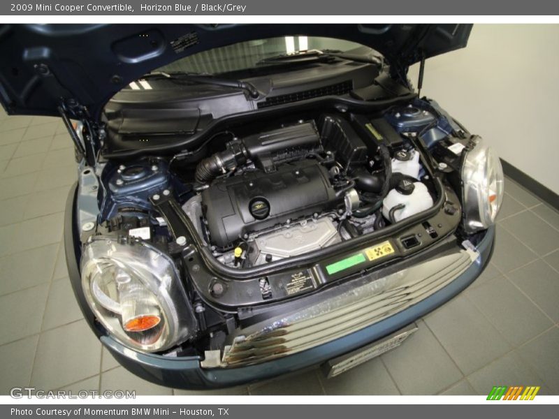 Horizon Blue / Black/Grey 2009 Mini Cooper Convertible