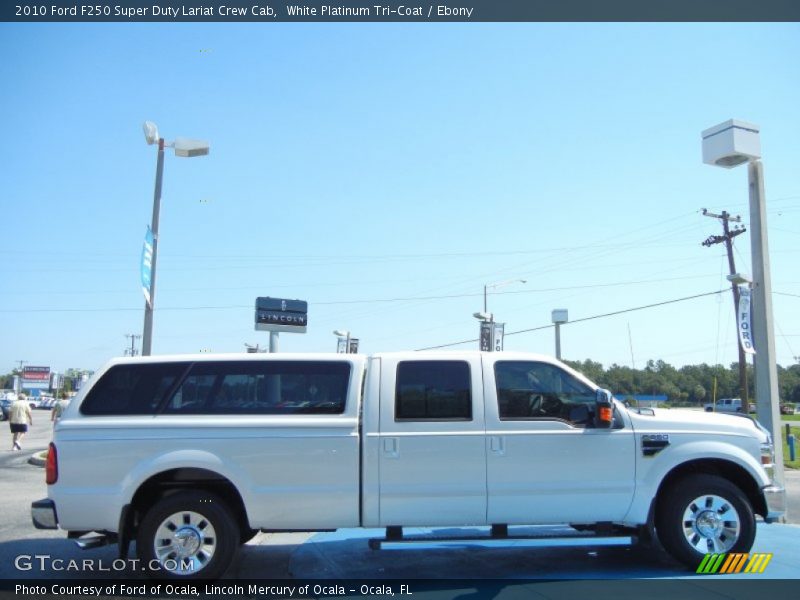 White Platinum Tri-Coat / Ebony 2010 Ford F250 Super Duty Lariat Crew Cab