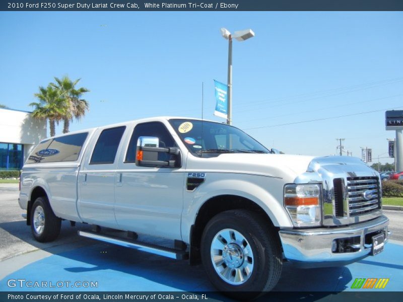 White Platinum Tri-Coat / Ebony 2010 Ford F250 Super Duty Lariat Crew Cab