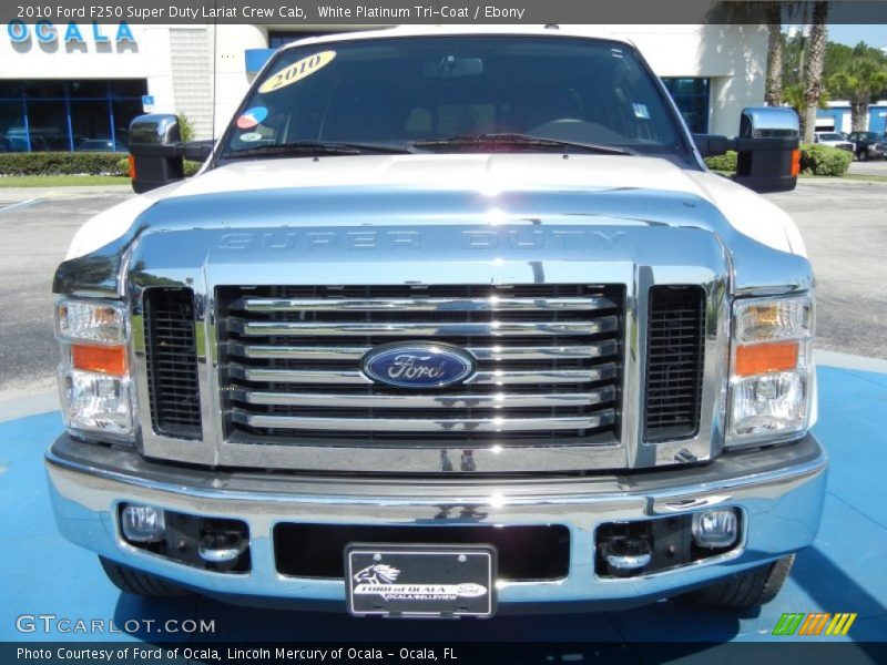 White Platinum Tri-Coat / Ebony 2010 Ford F250 Super Duty Lariat Crew Cab