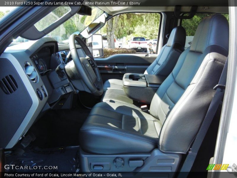 White Platinum Tri-Coat / Ebony 2010 Ford F250 Super Duty Lariat Crew Cab