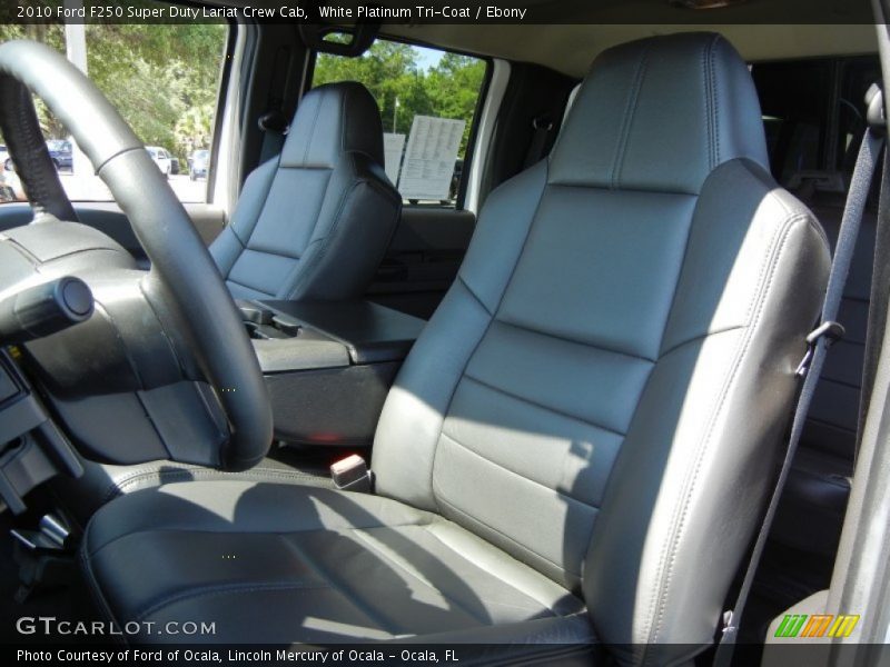 White Platinum Tri-Coat / Ebony 2010 Ford F250 Super Duty Lariat Crew Cab