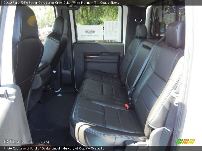 White Platinum Tri-Coat / Ebony 2010 Ford F250 Super Duty Lariat Crew Cab