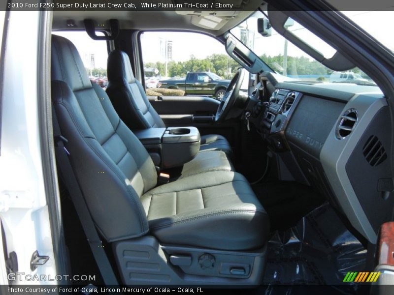White Platinum Tri-Coat / Ebony 2010 Ford F250 Super Duty Lariat Crew Cab