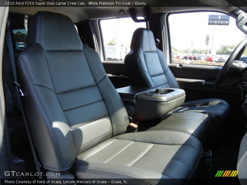 White Platinum Tri-Coat / Ebony 2010 Ford F250 Super Duty Lariat Crew Cab