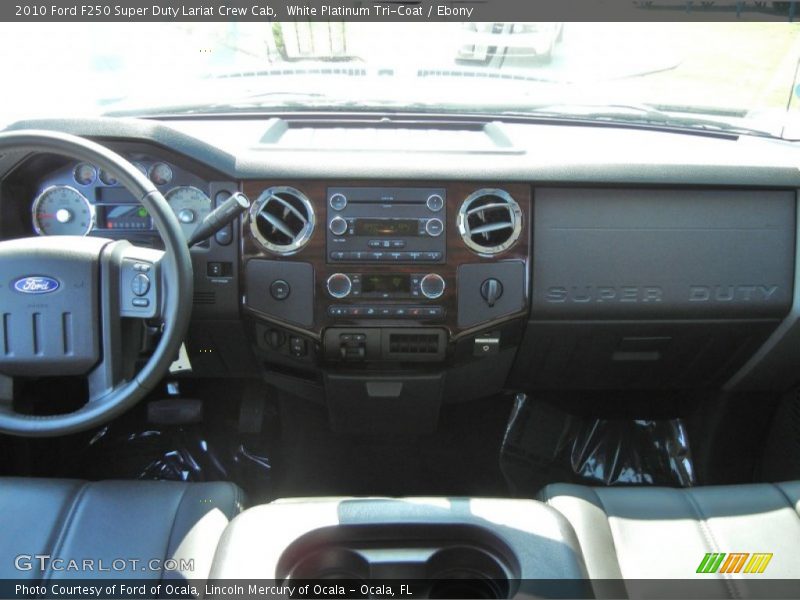 White Platinum Tri-Coat / Ebony 2010 Ford F250 Super Duty Lariat Crew Cab