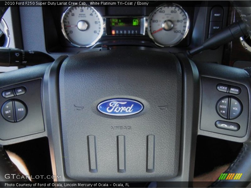 White Platinum Tri-Coat / Ebony 2010 Ford F250 Super Duty Lariat Crew Cab