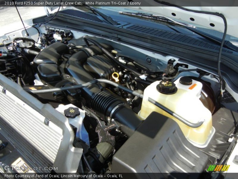 White Platinum Tri-Coat / Ebony 2010 Ford F250 Super Duty Lariat Crew Cab