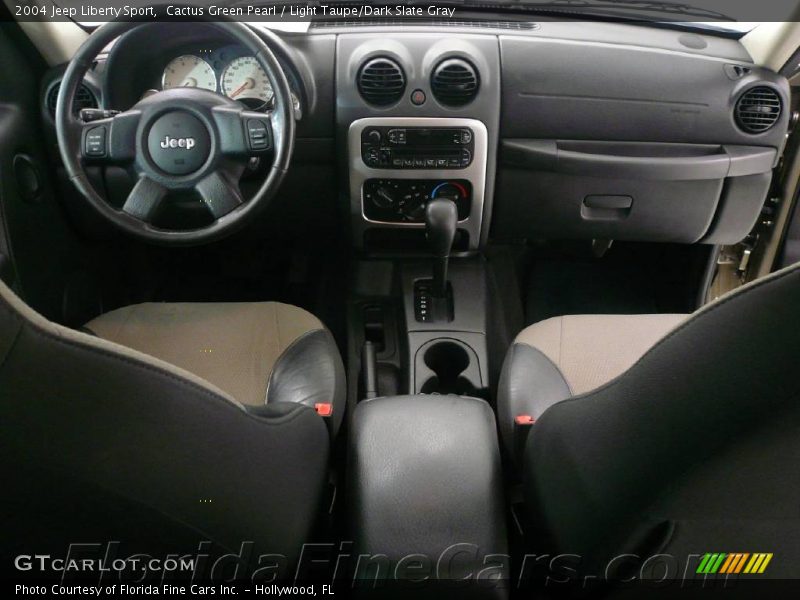 Cactus Green Pearl / Light Taupe/Dark Slate Gray 2004 Jeep Liberty Sport