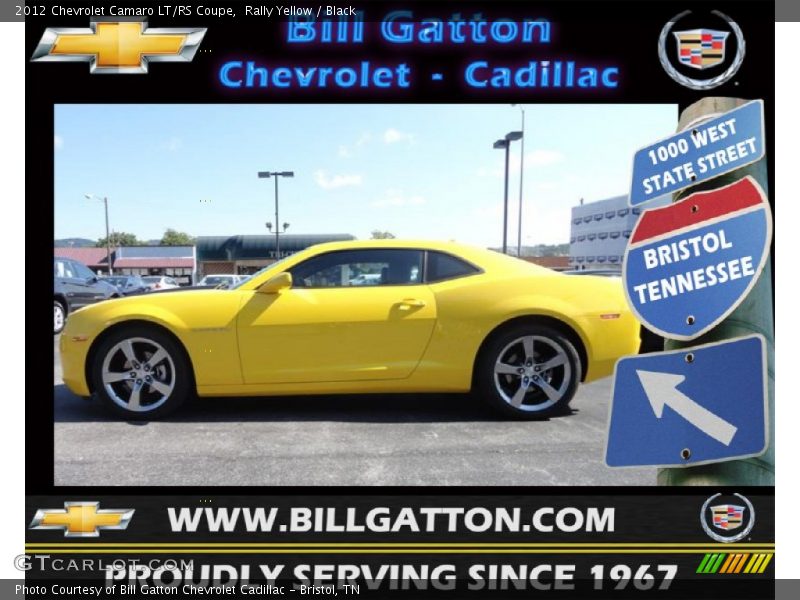 Rally Yellow / Black 2012 Chevrolet Camaro LT/RS Coupe
