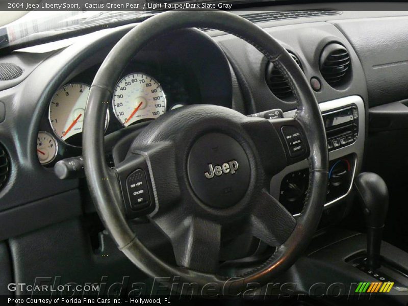 Cactus Green Pearl / Light Taupe/Dark Slate Gray 2004 Jeep Liberty Sport