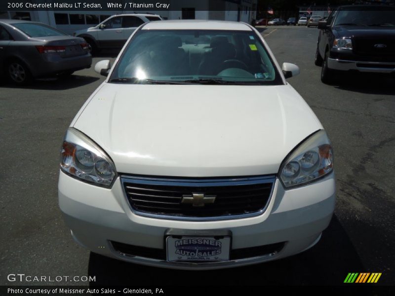 White / Titanium Gray 2006 Chevrolet Malibu LT Sedan