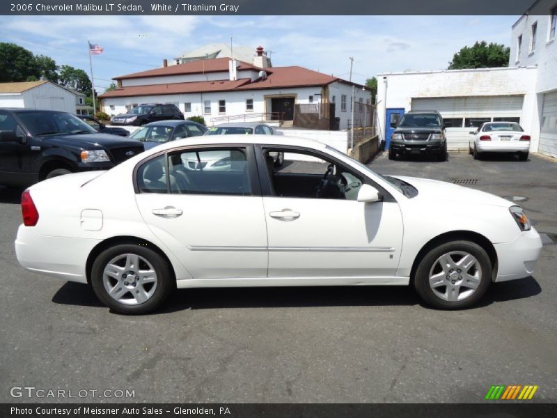 White / Titanium Gray 2006 Chevrolet Malibu LT Sedan