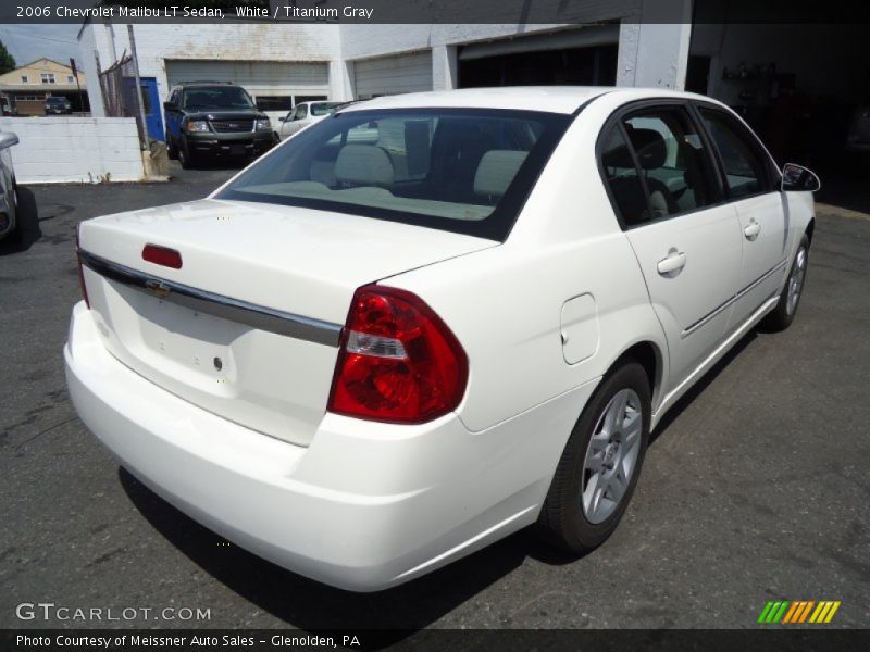 White / Titanium Gray 2006 Chevrolet Malibu LT Sedan