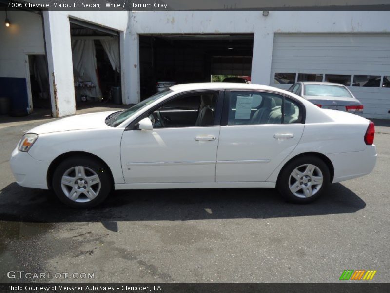 White / Titanium Gray 2006 Chevrolet Malibu LT Sedan