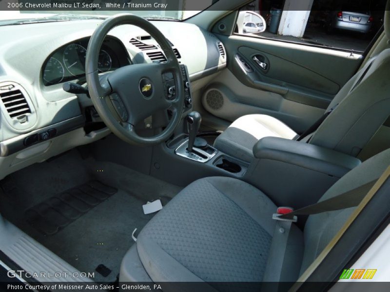 White / Titanium Gray 2006 Chevrolet Malibu LT Sedan