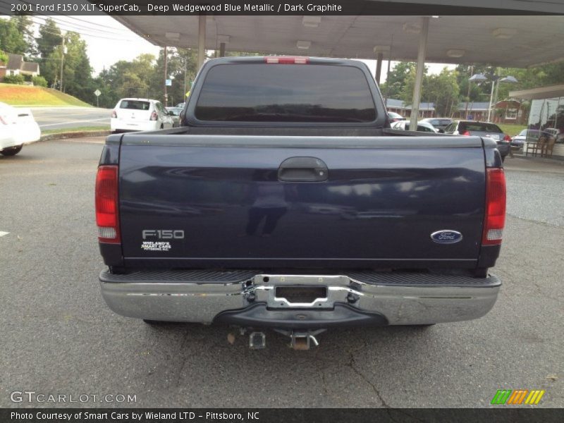 Deep Wedgewood Blue Metallic / Dark Graphite 2001 Ford F150 XLT SuperCab