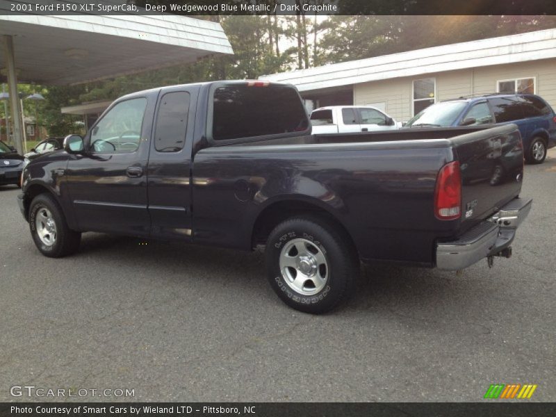 Deep Wedgewood Blue Metallic / Dark Graphite 2001 Ford F150 XLT SuperCab